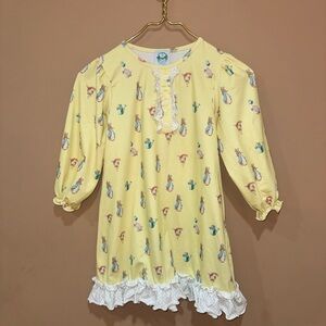 Yellow Peter Rabbit Ruffle-Trim Nightgown